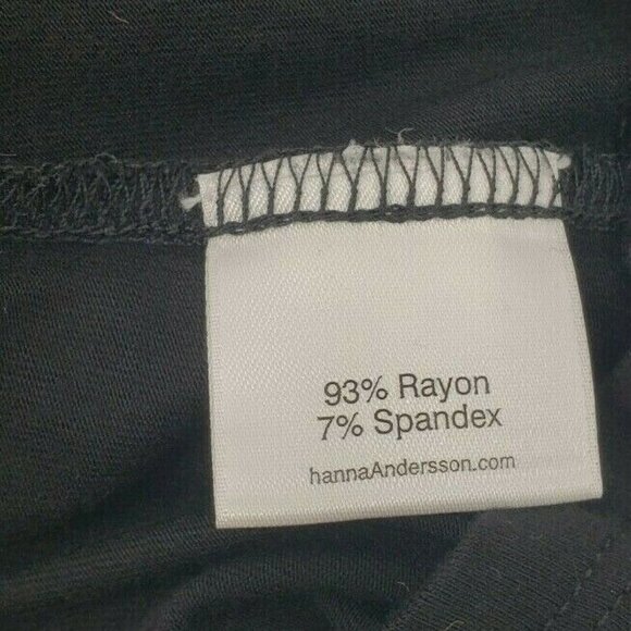 Hanna Andersson Dress Womens Small Solid Black 3/4 Sleeves - Picture 7 of 8